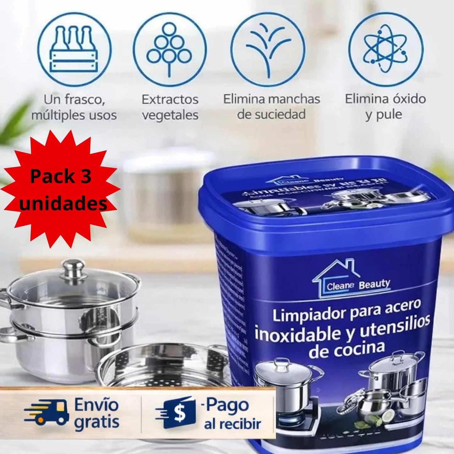 🫧BrilloMax® - Devuelve el brillo original y elimina grasa y óxido en minutos.