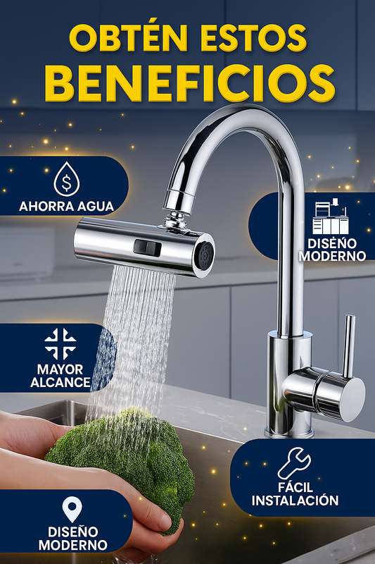 AquaFlow 360° - Ahorra tiempo y agua sin notar la diferencia.