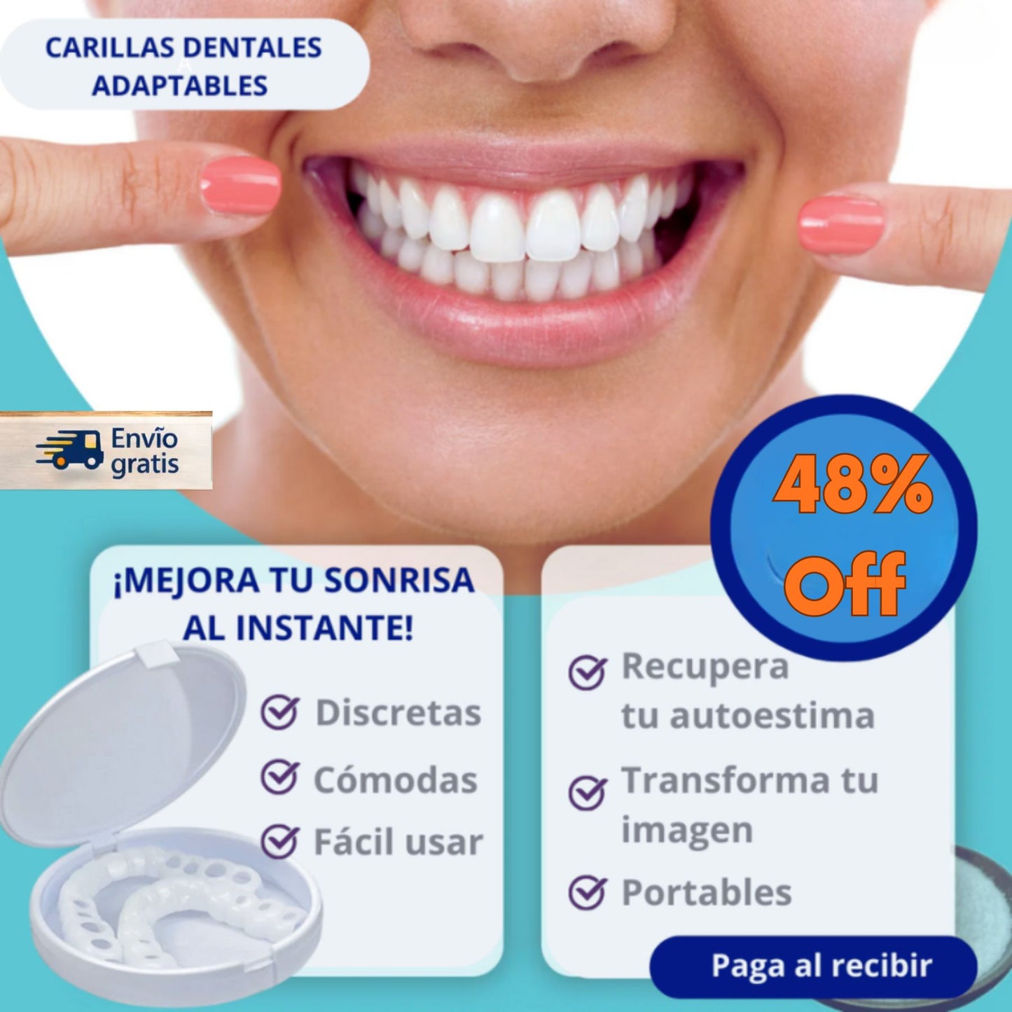 😁Sanp On Smile®: Carillas adaptables para una sonrisa perfecta.