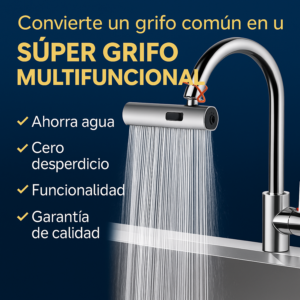 AquaFlow 360° - Ahorra tiempo y agua sin notar la diferencia.